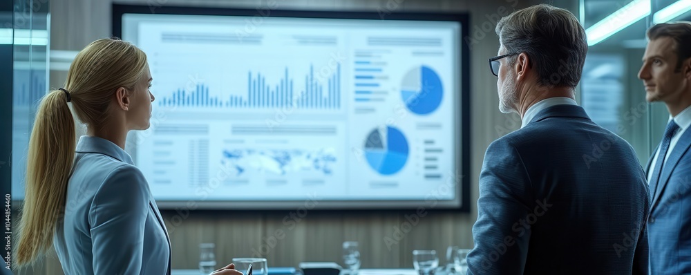 Executives and consultants reviewing a corporate development roadmap Executives and consultants reviewing a corporate development roadmap