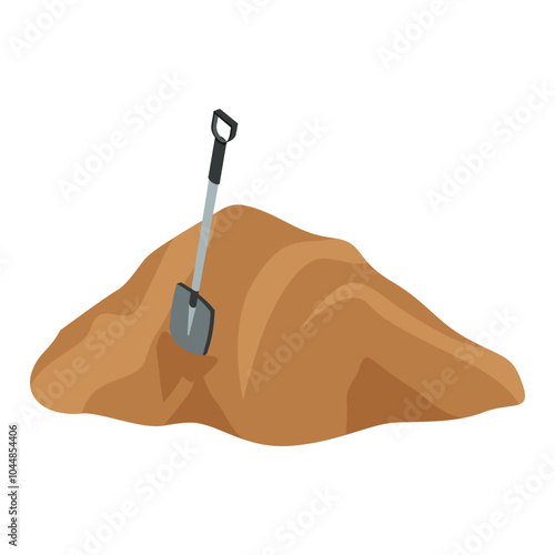 Construction Sand Isometric Vector Illustration