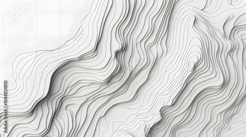 topographic line contour map background, geographic grid map