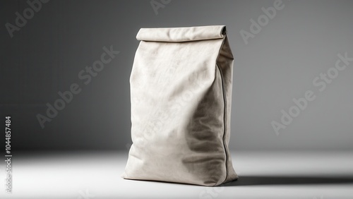 Simple and professional cement bag mockup, perfect for presenting industrial packaging designs for construction or manufacturing projects.