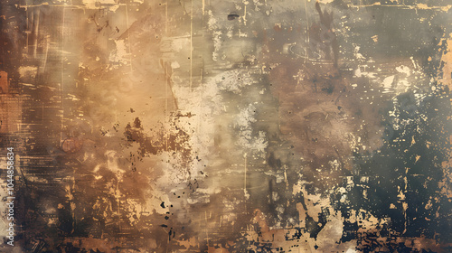 Vintage distressed old photo light leaks, film grain, dust and scratches texture overlay with vignette border. image for creative banner design