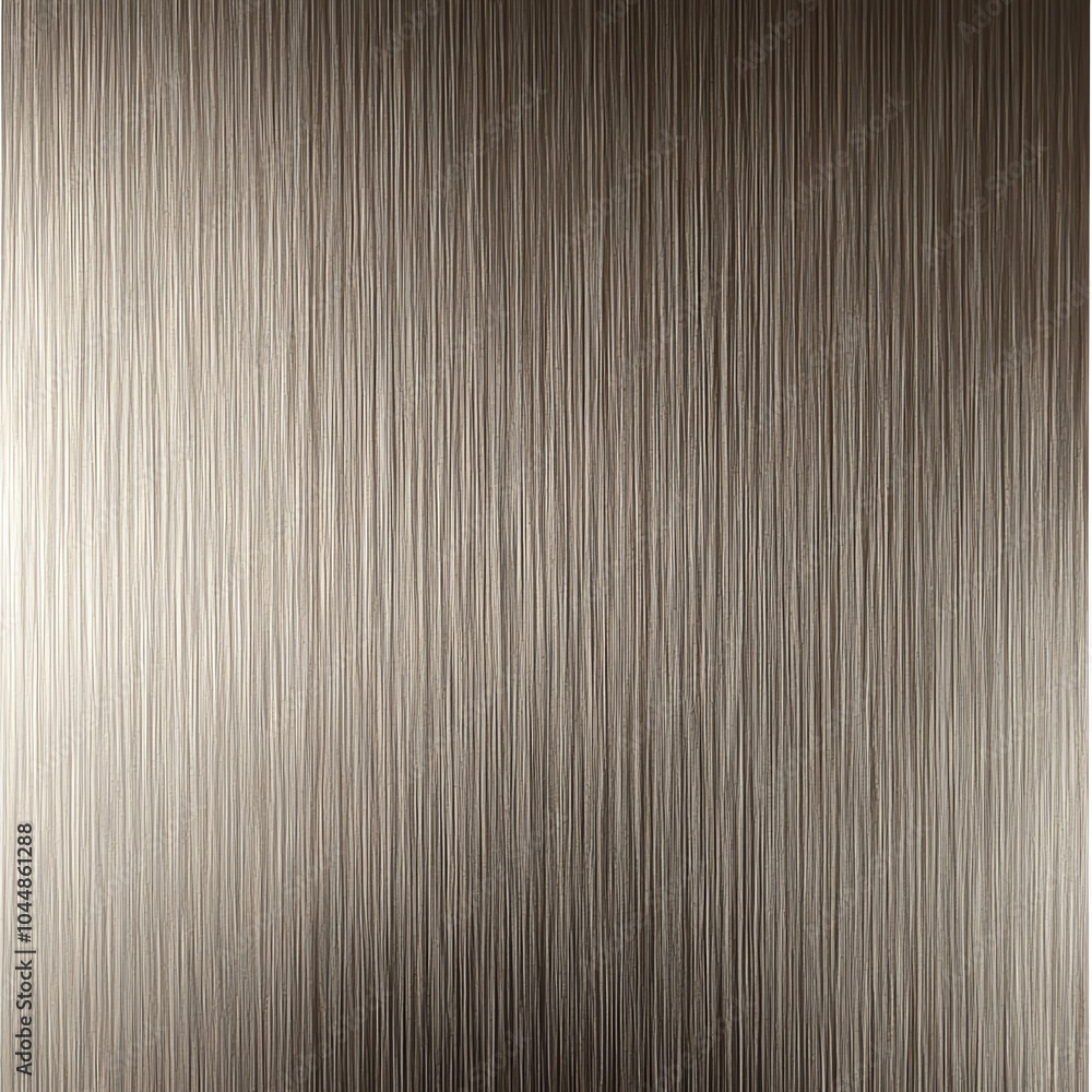 Obraz premium Textured metallic surface with vertical linear patterns, creating an elegant brushed metal effect.