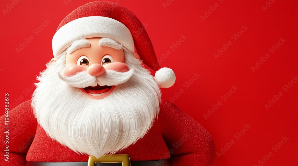 A cartoonish image of Santa Claus with a red background A cartoonish image of Santa Claus with a red background