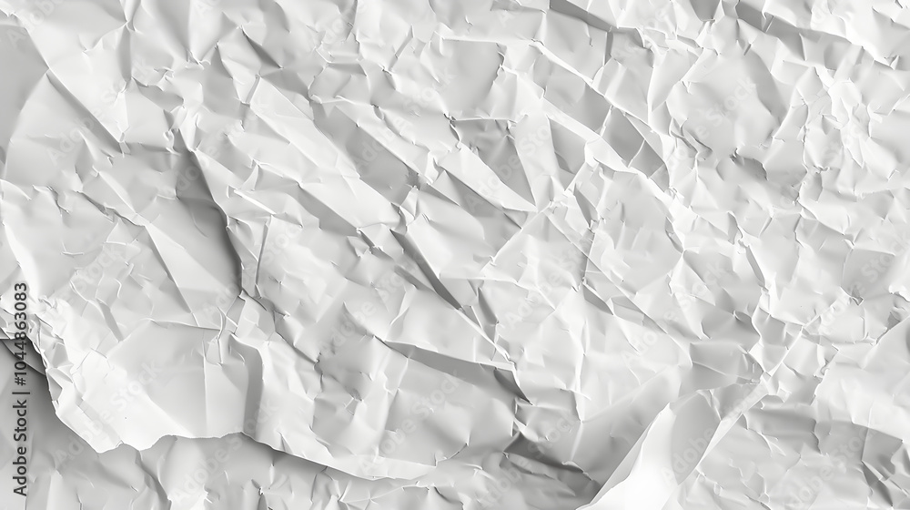 Obraz premium white crumpled paper background texture pattern overlay