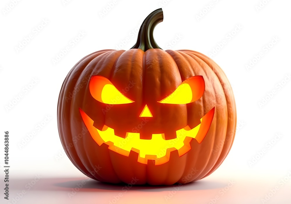 Scare orange pumpkin for Halloween' Day isolated on the white background, Scare orange pumpkin for Halloween' Day isolated on the white background,