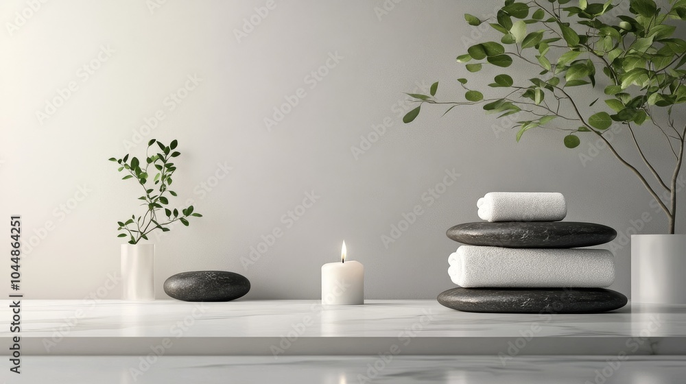 A clean, minimalist spa setting, ready for your message. A clean, minimalist spa setting, ready for your message.