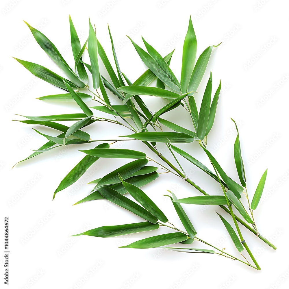 Bamboo leaves isolated on white background Bamboo leaves isolated on white background
