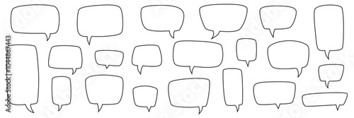Speech bubble, balloon, chat, talk line art icon for app and website. Comment symbol, blank empty vector for text, cartoon chatting, message box for Black Friday extra discount price and offers.