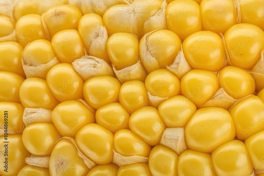 A close-up view of macro fresh yellow corn kernels A close-up view of macro fresh yellow corn kernels