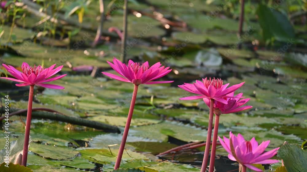 Waterlily in pond water. Its other names Nymphaeaceae and water lilies. Water lilies are rooted in soil in bodies of water, with leaves and flowers floating on or emergent from the surface. 4k video. Waterlily in pond water. Its other names Nymphaeaceae and water lilies. Water lilies are rooted in soil in bodies of water, with leaves and flowers floating on or emergent from the surface. 4k video.