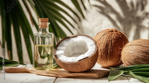 The Coconut and Oil Arrangement. photo