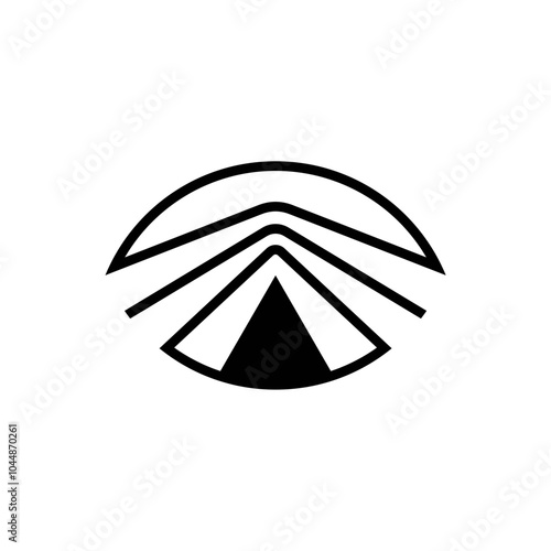 Initials Letter A Eye Logo Design Vector Icon Graphic Emblem Illustration