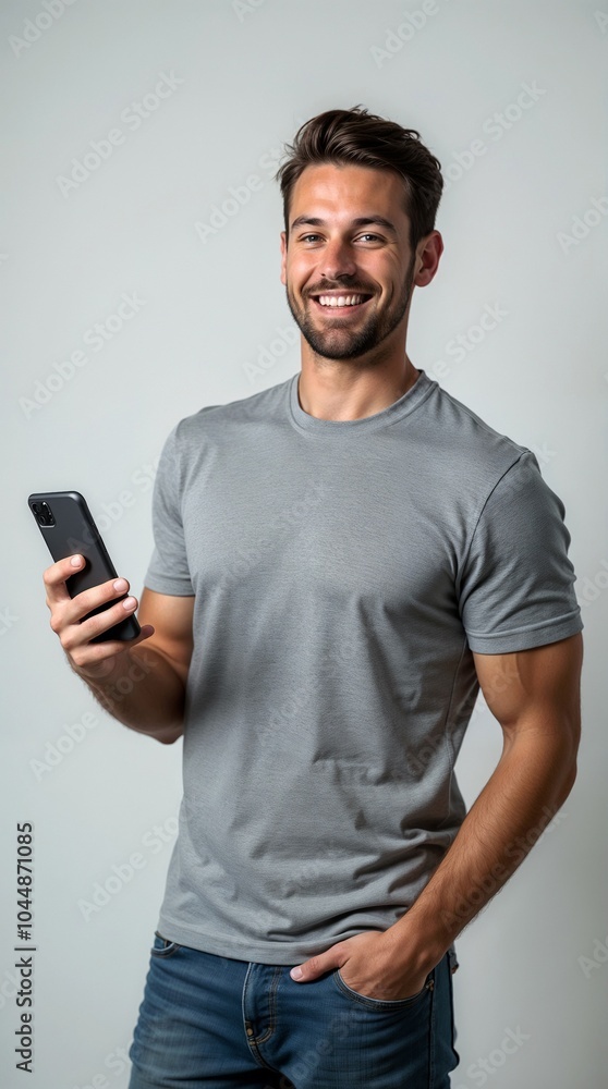 man with mobile phone man with mobile phone
