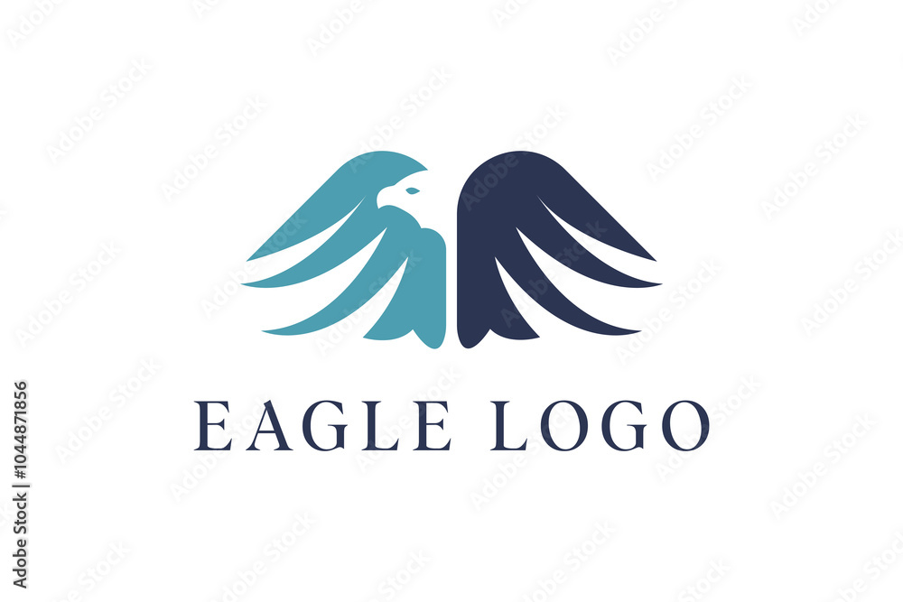 Obraz premium Simple Eagle Logo Template Design Concept 