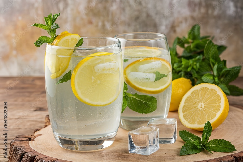 Refreshing summer lemonade with mint and citrus Refreshing summer lemonade with mint and citrus