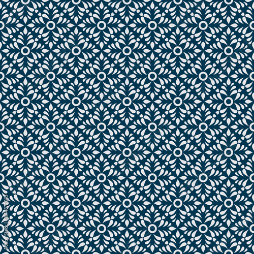 Tile Ornament Seamless Pattern. Geometric Pattern. Talavera or Azulejos Pattern