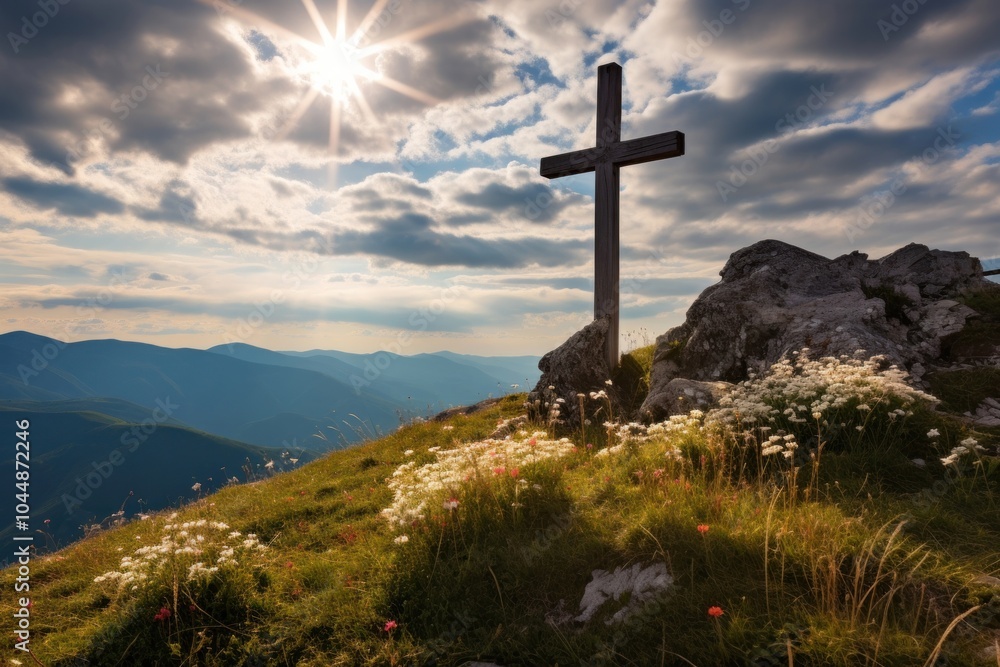 Cross mountain outdoors nature. Cross mountain outdoors nature.