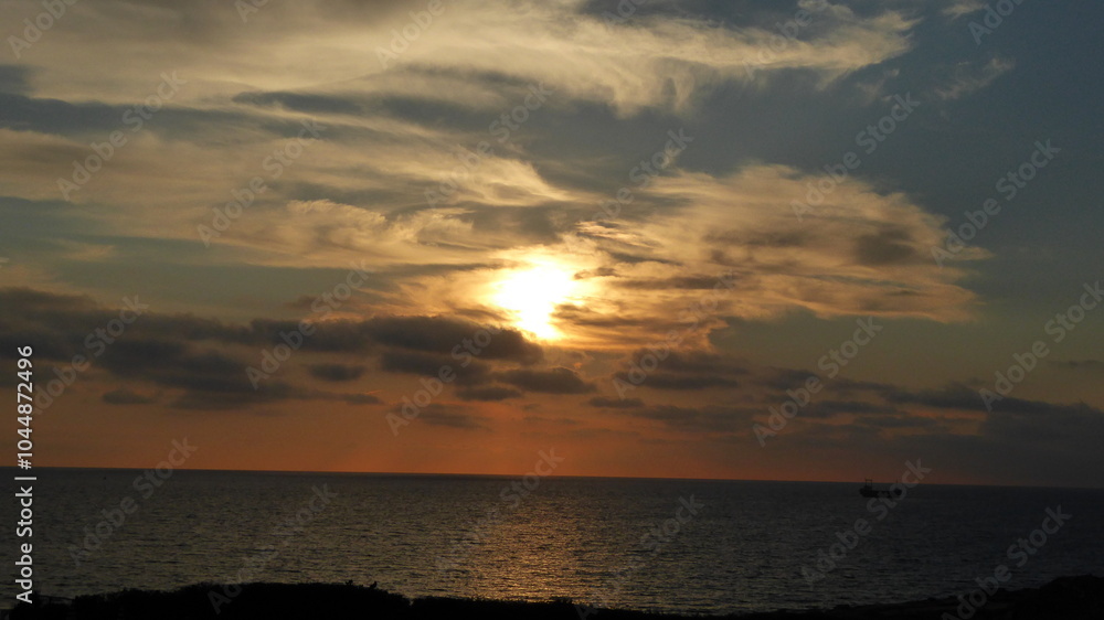 Beautiful sundown over the ocean Beautiful sundown over the ocean