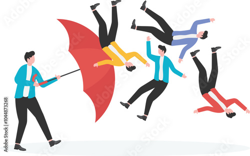 Driving away or firing employees, waves of unemployment, business or professional mistakes and failures, employees and budgets seen,

