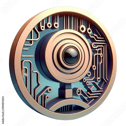 3d Webcam icon in circle