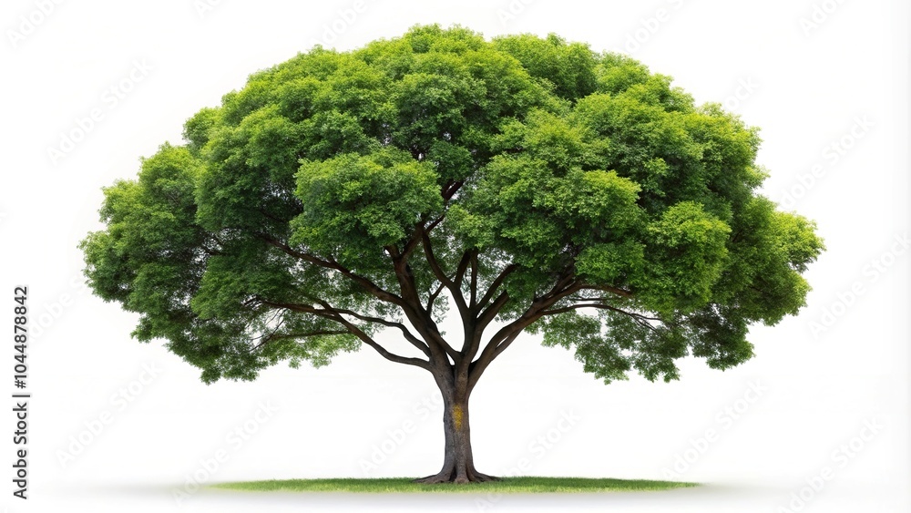 Simple mahogany tree on white background Simple mahogany tree on white background