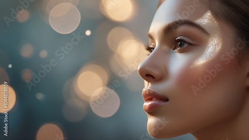 woman with face decorated with make-up