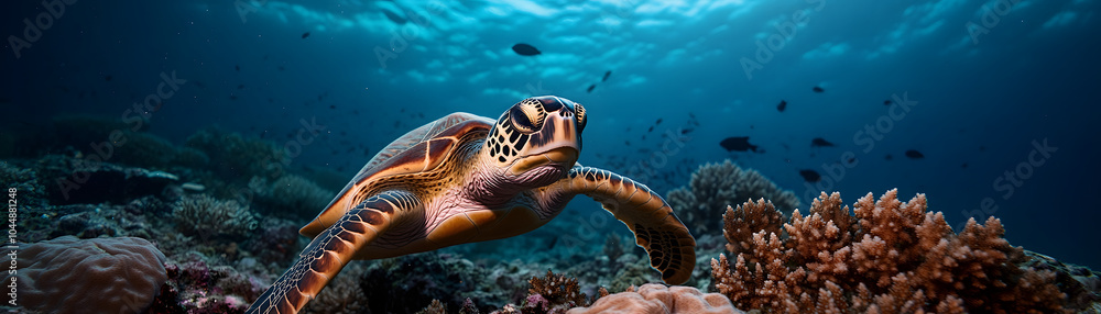 Fototapeta premium Sea Turtle's Coral Home