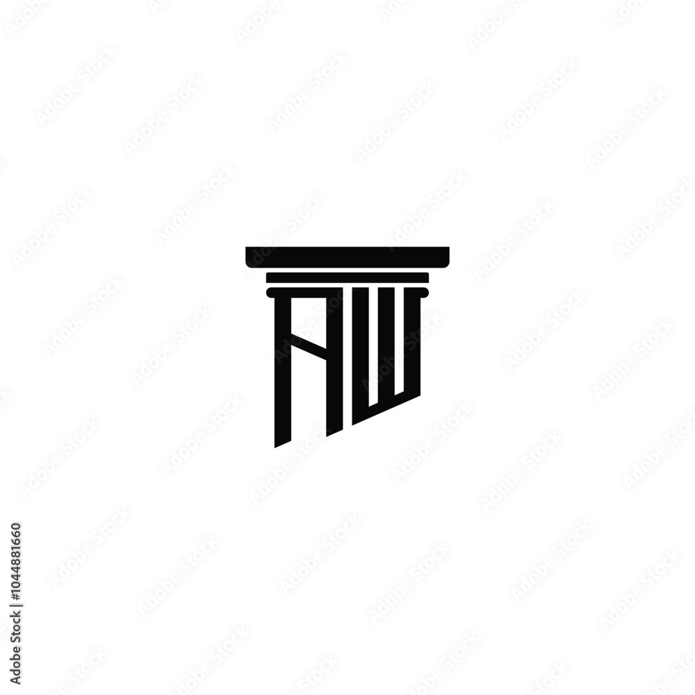 AW monogram logo design letter text name symbol monochrome logotype alphabet character simple logo AW monogram logo design letter text name symbol monochrome logotype alphabet character simple logo