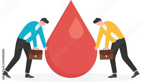 People longing to be rescued, help and support in a crisis, blood donation or water scarcity,
