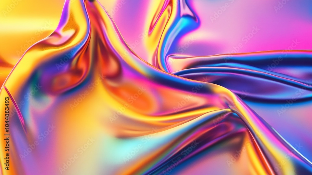 Naklejka premium A colorful piece of fabric with a rainbow pattern