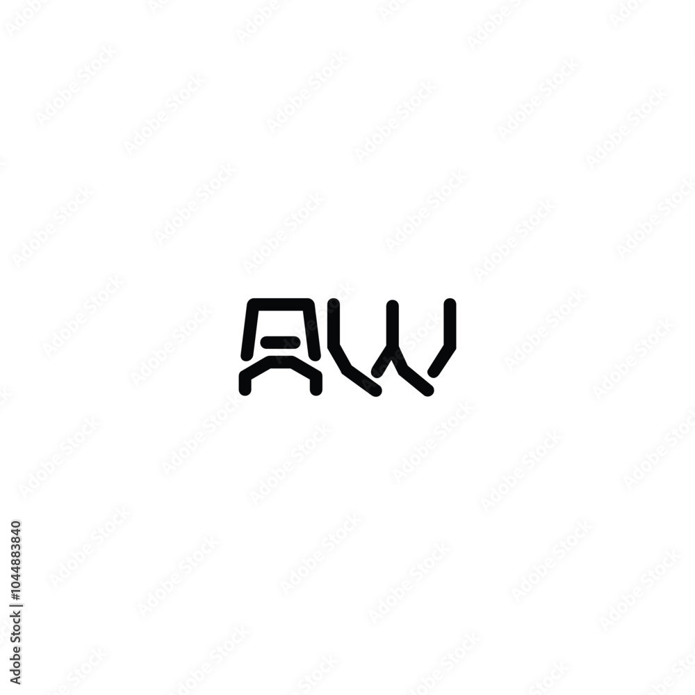 AW monogram logo design letter text name symbol monochrome logotype alphabet character simple logo AW monogram logo design letter text name symbol monochrome logotype alphabet character simple logo