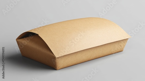 Pillow Box Design Element for Business: Blank Cardboard Box for Fast Food or Gift Carry