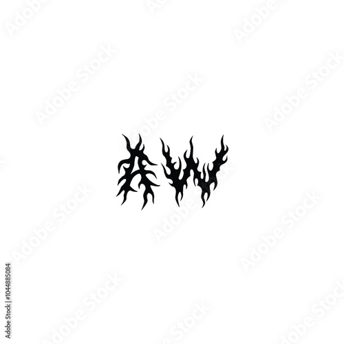 Wallpaper Mural AW monogram logo design letter text name symbol monochrome logotype alphabet character simple logo Torontodigital.ca