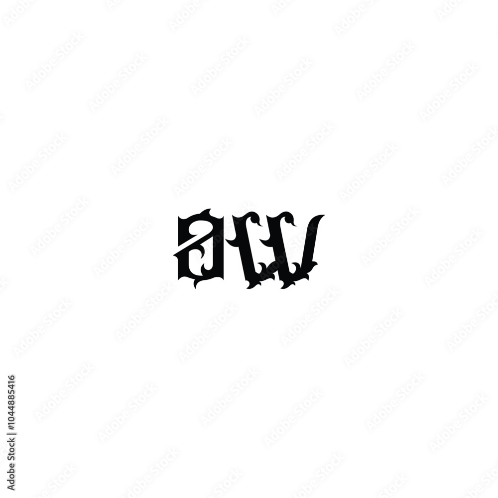 AW monogram logo design letter text name symbol monochrome logotype alphabet character simple logo AW monogram logo design letter text name symbol monochrome logotype alphabet character simple logo