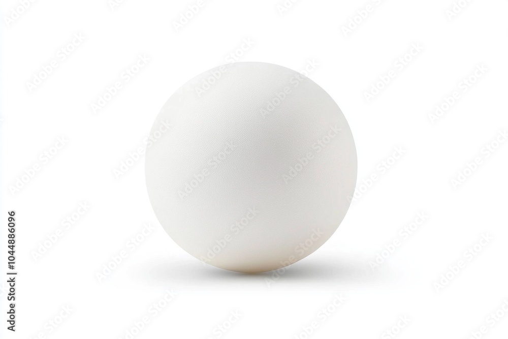 Closeup of single ping pong ball isolated on white background with delicate shade Closeup of single ping pong ball isolated on white background with delicate shade