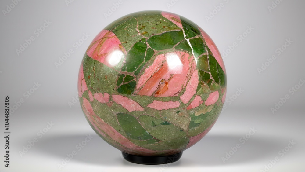 Polished unakite jasper surface macro photograph. Natural pink and green patterns in high resolution. Professional mineral photography showing detailed epidote and feldspar composition Polished unakite jasper surface macro photograph. Natural pink and green patterns in high resolution. Professional mineral photography showing detailed epidote and feldspar composition