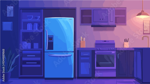 Illustration of a modern kitchen interior.