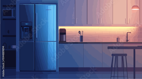 Illustration of a modern kitchen interior.