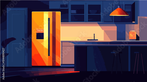 Illustration of a modern kitchen interior.