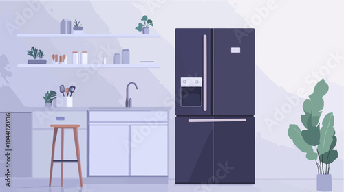 Illustration of a modern kitchen interior.