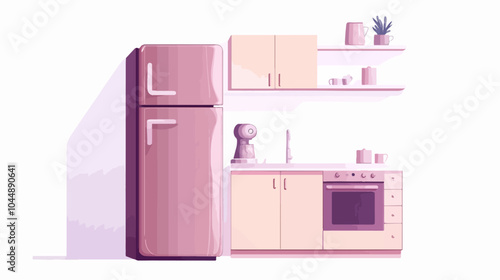 Illustration of a modern kitchen interior.