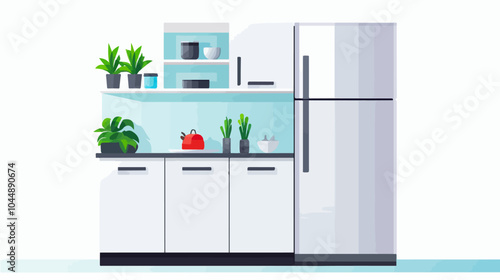 Illustration of a modern kitchen interior.