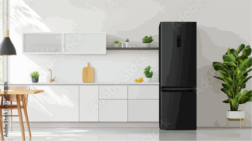 Illustration of a modern kitchen interior.
