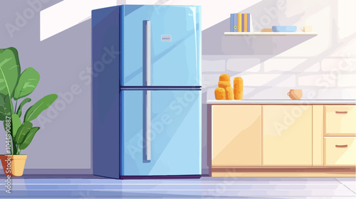 Illustration of a modern kitchen interior.