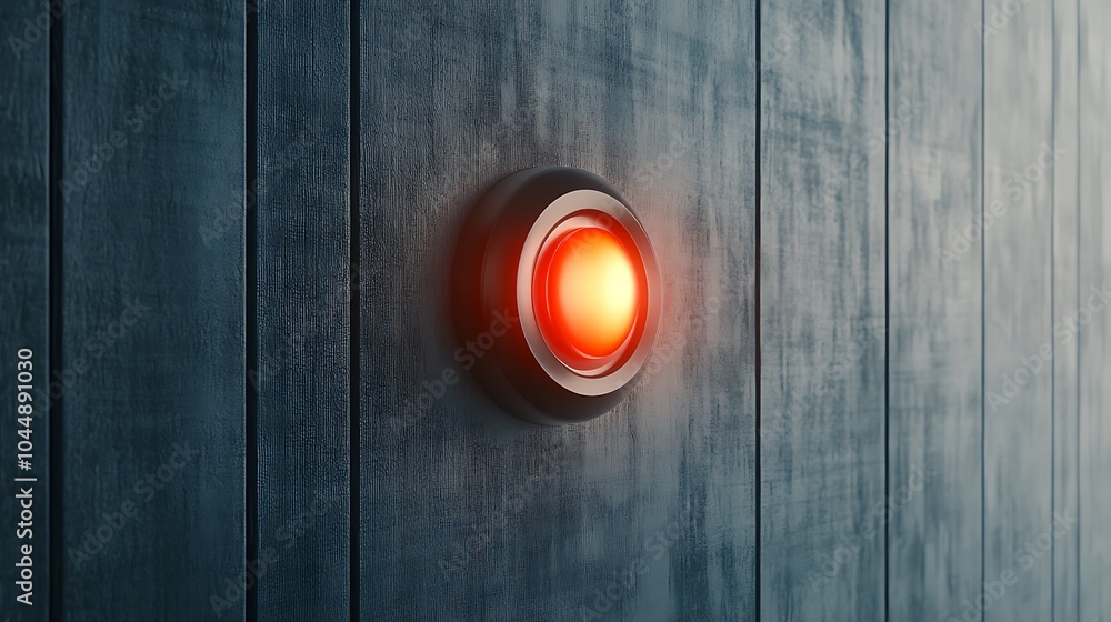 Infrared motion sensor with a glowing red indicator Infrared motion sensor with a glowing red indicator