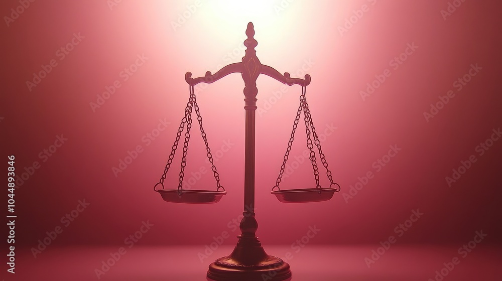 Elegant Scales of Justice on a Soft Background Elegant Scales of Justice on a Soft Background