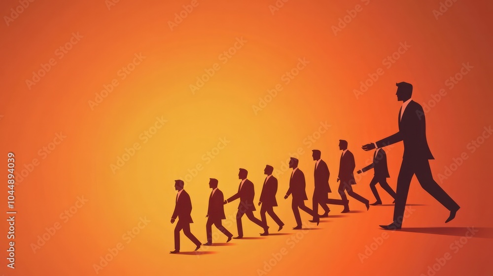 business team leadership, strong leader motivating and inspiring their business team to achieve goals illustrations business team leadership, strong leader motivating and inspiring their business team to achieve goals illustrations