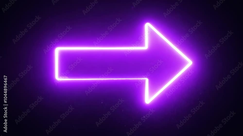 Arrow glowing sign Arrow glowing sign