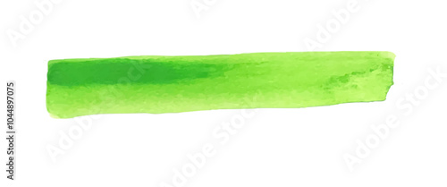 カラフルな水彩の黄緑ラインあしらいのベクターイラスト