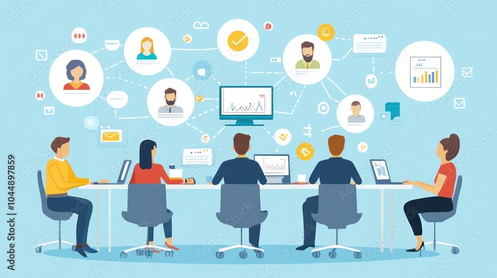 remote business team, remote professionals collaborating on business projects through digital platforms illustrations remote business team, remote professionals collaborating on business projects through digital platforms illustrations